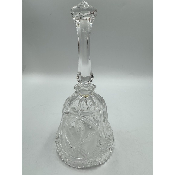 Hofbauer Byrdes Bell German Lead Crystal Frosted 8in "BIRD ON A LIMB" Vintage - Picture 9 of 11
